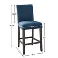 thumbnail image 5 of New Classic Furniture Crispin Solid Wood Counter Chair in Marine Blue (Set of 6), 5 of 6
