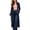 Y14 Navy, variant on Womens Long Cardigan with Collar and Cuffs, Open Front Belted Sweater Coat, Ribbed Knit Maxi Duster Jacket with Pockets for Fall Winter Casual Dressy Wear Navy,XXS