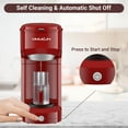 thumbnail image 5 of Single Serve Coffee Maker, Mini Coffee Brewer for K-Cup Single Cup Capsule and Ground Coffee, Single Cup Coffee Makers with 6 to 14oz Reservoir, Red, 5 of 8