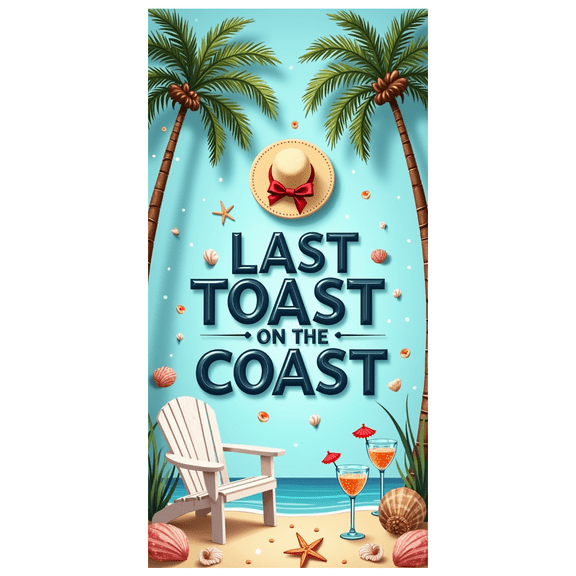 LUUFILx Tropical Beach Backdrop Banner Coastal Event Decoration Party Supplies Ocean Theme Scenery Photography Props Wedding Reception Summer Celebration Background