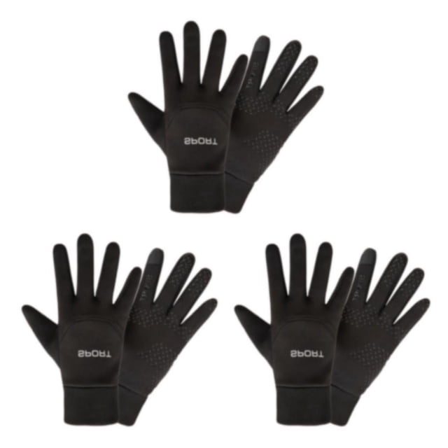 ZheElen Water-resistant Cycling Gloves Ride With Confidence In Any Weather Strong Durability Gloves For Men And Warm Winter black M 3Set