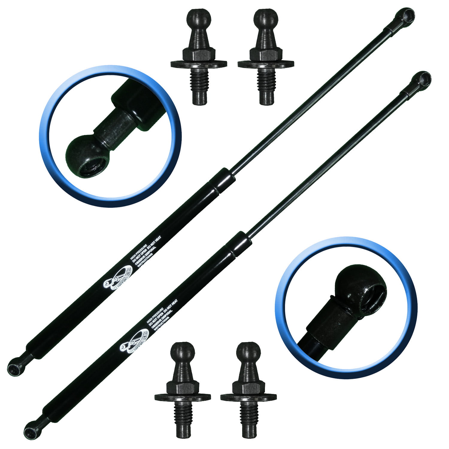 Also for Lexus GX470 2003-2009 B Blesiya 2pcs Front Hood Gas Charged Lift Supports with 4 OEM Replacement Studs for Toyota 4Runner 2003-2009 