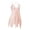 Pink, variant on Levmjia Women's Lace Nightgown Set Deep V Backless Hollow Out Adjustable Straps Comfortable Sleepwear for Bedroom Romance and Daily Wear