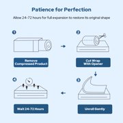BEDLORE Twin Memory Foam Mattress Topper, 3 Inches Mattress Pad with Removable Washable Cover for Back Pain Relief