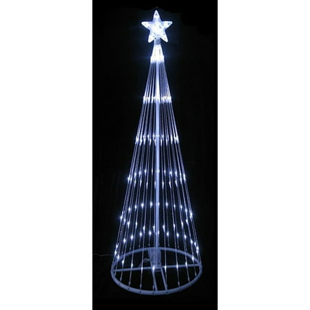 LB International Decorative LED Light Show Cone Artificial Christmas LB International Decorative LED Light Show Cone Artificial Christmas Tree with 440 Single Colored Lights White - LB International Decorative LED Light Show Cone Artificial Christmas