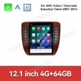 thumbnail image 3 of TPXINXIN 12.1 inch Android 14 Car Radio CarPlay for GMC Yukon/Chevrolet Suburban Tahoe 2007-2014 Touch Screen Multimedia Player GPS Navigation Head Unit BT, 3 of 13