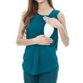 thumbnail image 4 of Women's Maternity Nursing Tank Top Ruched Breastfeeding Clothes 3-Pack, 4 of 6