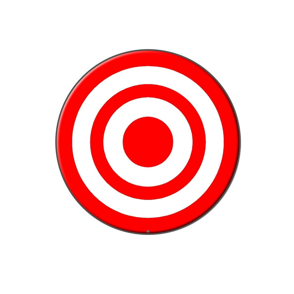 Target Bullseye Lapel Hat Pin Tie Tack Large Round