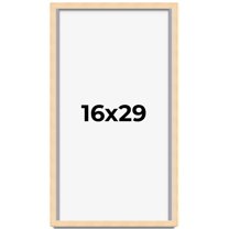 16x29 Frame Beige Real Wood Picture Frame Width 0.75 inches | Interior Frame Depth 0.5 inches |