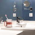 thumbnail image 4 of WHEANG Gobelet de Rince-Bouche Transparent en Plastique Rayé avec Poignée pour Salle de Bain, 4 of 4