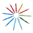 thumbnail image 4 of 12 Uds bolígrafos bolígrafos de tinta retráctiles con punta de lápiz óptico para tomar notas de estudiantes firma de oficina bolígrafos de escritura de Metal para estudiantes, 4 of 7