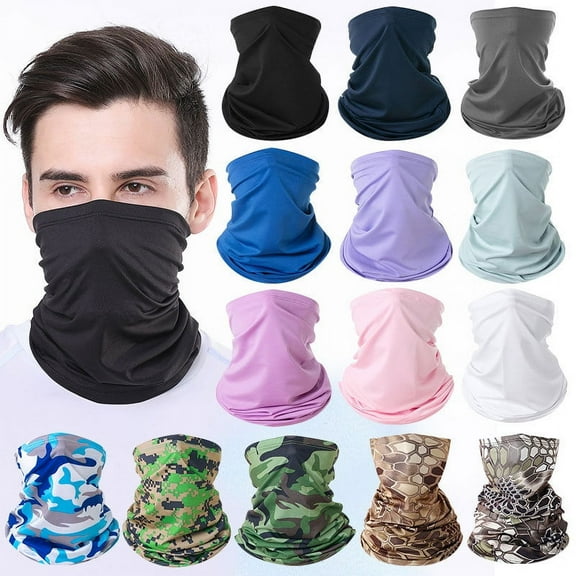 Summer Face Mask for Men Ski Mask Neck Gaiters Scarf Face Covering Balaclava Fishing Cycling Running Windproof Bandana