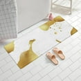 thumbnail image 2 of White Gold Splash Pattern Bathroom Rugs Mat,Non Slip Microfiber Bathroom Rug,Rubber Backing,Soft Bathroom Mats for Bathroom Floor,Tub and Shower,60x24in(150x60cm), 2 of 5