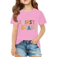 thumbnail image 1 of Shadoumai Chemises Enfants Filles 10-12 Mignon Graphique Col Bateau Chemise Manches Courtes T-Shirt Confortable & Doux Rentrée des Classes Chemise Vêtements Fille Tout-Petit, 1 of 4