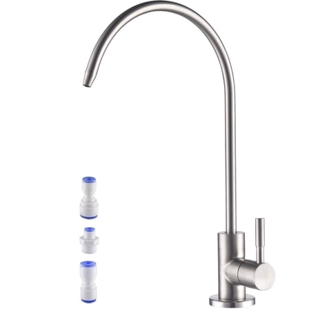 Drinking Water Faucet Brushed Nickel Kitchen Water Purifier Faucet for Non-Air Gap Reverse Osmosis Water Filtration System