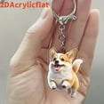 thumbnail image 5 of HaoXun 2D Flat Acrylic Cute Dog Keychain Pendants - Durable Pet Lover Gift for Backpack, Wallet, Car Accessories (5x5cm), 5 of 5