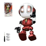 TTOUADY Robot Toys for Kids, Talking Robots Educational Toy for 3 4 5 6  Year Old Boys Girls, LED Eyes, Interactive Voice and Touch Sensitive Flexible Robots Gift (Red)