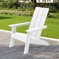 thumbnail image 2 of Sonerlic 2 Peak Multi-Use HIPS Outdoor Patio Adirondack Chair 300 lbs for Deck,Garden and Balcony,White, 2 of 8