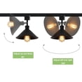 thumbnail image 3 of FSLiving Adjustable Angle H-Type Track Pendant Light E26 Matt Black Base Black Metal Shade Retro Industrial Design Lighting Fixture for Kitchen Island Bar Sink Home Decor (No Bulb & Track) - 1 Light, 3 of 7