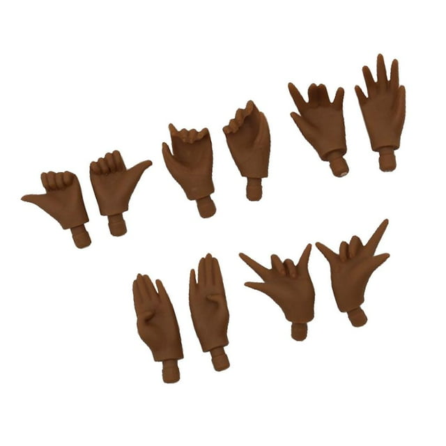 Partes del cuerpo personalizadas pares de manos negro para accesorios RBL Yotijar Muñecas manos
