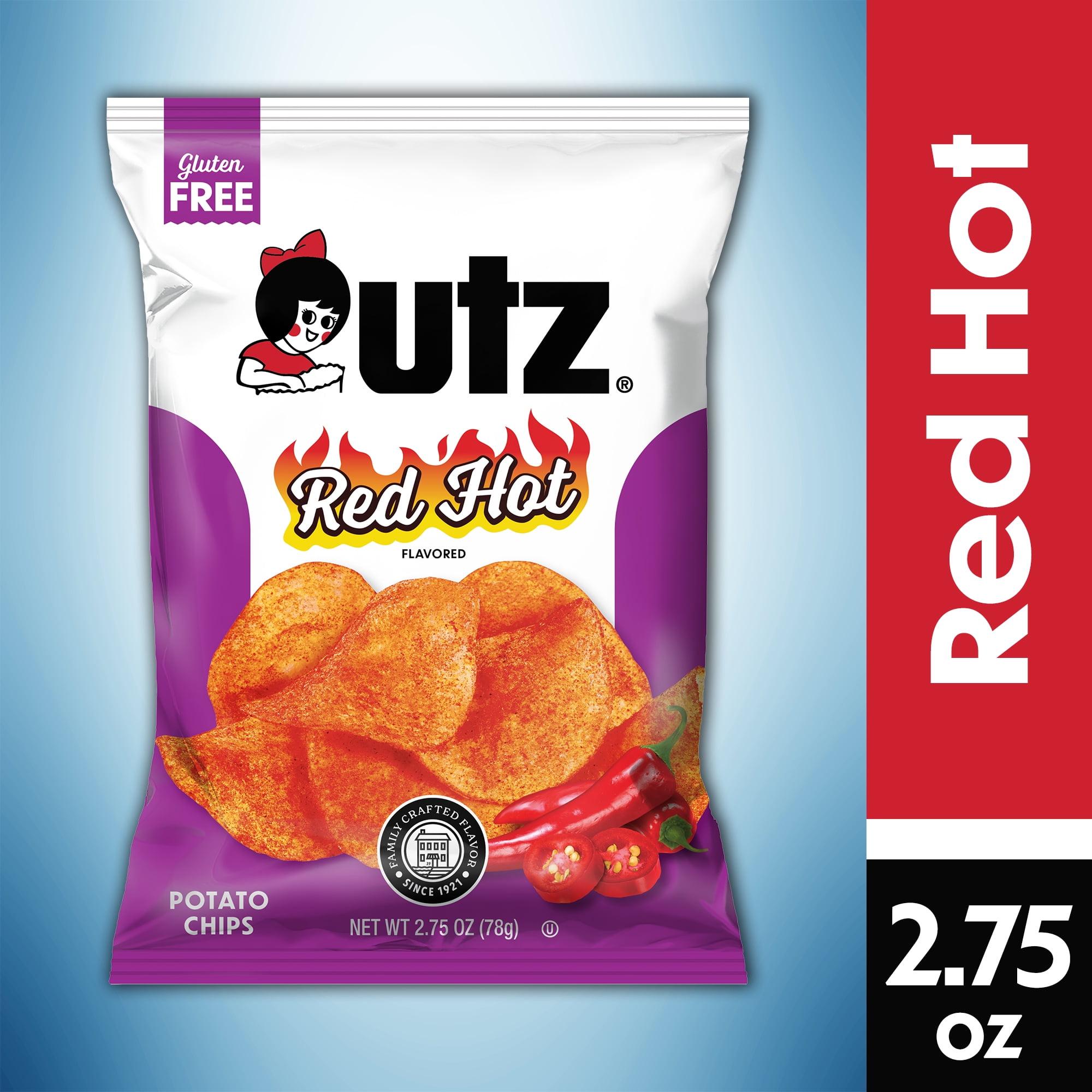 2.75 oz Utz Red Hot Potato Chips