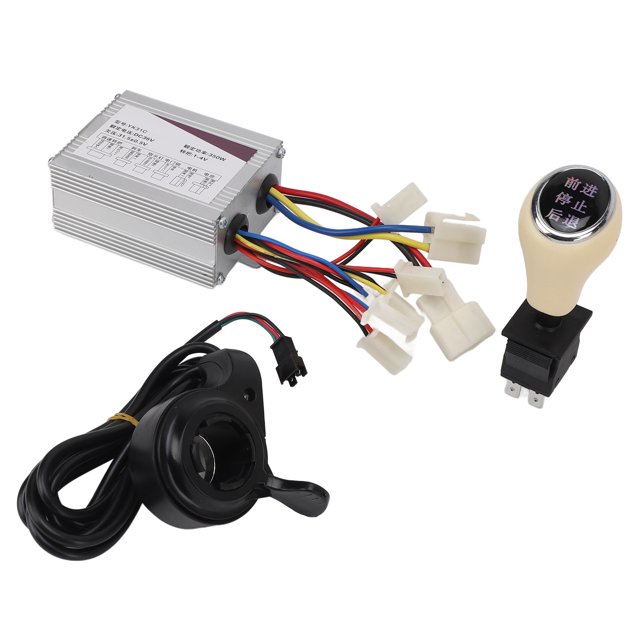 Controlador de bicicleta eléctrica de 36 V y 350 W con interruptor de avance y retroceso con empuñadura para el pulgar, aleación de aluminio para bicicleta eléctrica, scooter y triciclo
