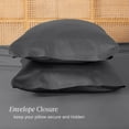 thumbnail image 5 of Bare Home Bamboo Pillowcases Set (2-pack) - Made from Rayon Fibers -  Soft, Cooling & Breathable - Queen, Grey, 5 of 8
