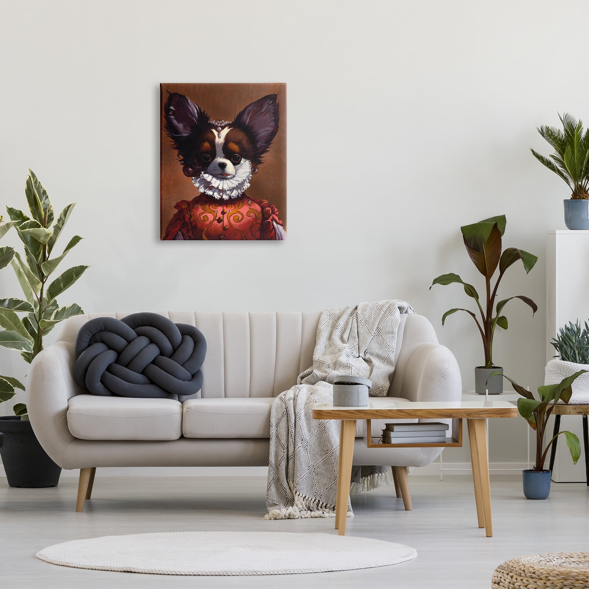 Stupell Industries Funny Royal Puppy Portrait Pet Dog Renaissance Clothing, 24 x 30, Design by Thomas Fluharty