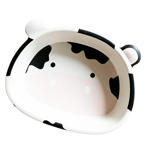 ELAYARD Multi-Color Cow Design Dessert Bowl with Spoon, Food Storage Container for Home Use