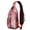 Red-17, variant on Stripes and Plaid Sling Bag, Boho Style Crossbody Daypack with Vintage and Artistic Design for Outdoors
