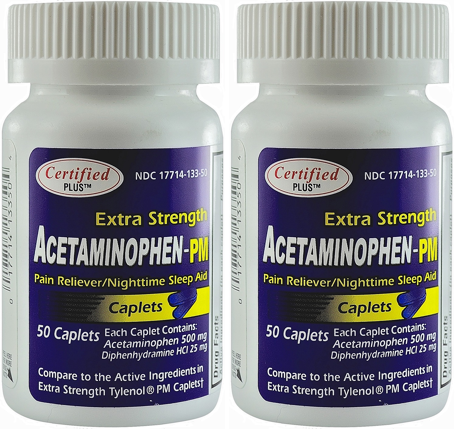 Acetaminophen PM Generic for Tylenol PM 100 Caplets Pain Reliever