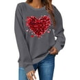 thumbnail image 6 of FDGIU Women's Valentine's Day Sweatshirt - Cute Red Graphic Pullover, Warm & Soft Comfy Holiday Gift, 6 of 7
