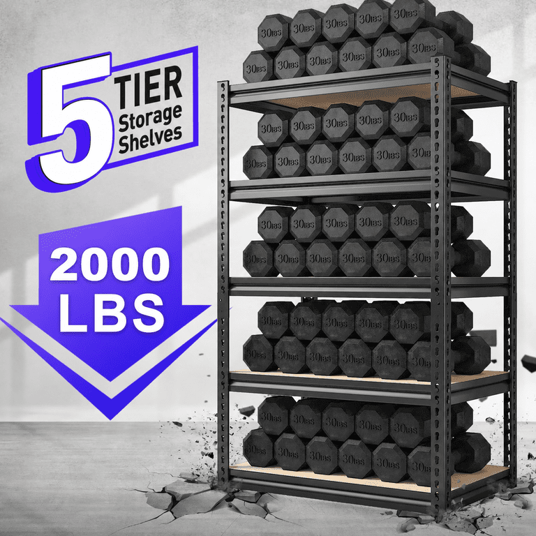 REIBII 5-Tier Adjustable Metal Garage Shelving Unit, 2000 Lbs photo 8