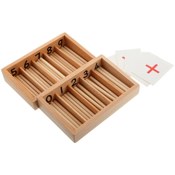 UPKOCH montessori spindle set Spindle Box Wood Boost Spatial Imagination 1 Set