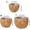 thumbnail image 2 of Woven Straw Flower Pot,Bexikou Seagrass Planters Basket Garden Plant Pot Containers,Water Hyacinth Woven Planters Flower Basket for Indoor Outdoor Plants, 2 of 7