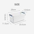 thumbnail image 2 of AMERTEER Household Plastic Storage Basket Rectangular White Groceries Organizer Drawer Storage Basket, 2 of 10