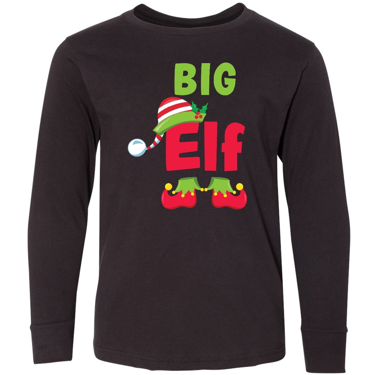 Inktastic Christmas Big Elf Long Sleeve Youth T-Shirt