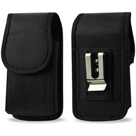 AGOZ Flip Phone Case Compatible with TCL Flip, TCL Flip Pro, TCL Flip Go, TCL Classic Flip, Rugged Pouch Holster Holder with Belt Loop, Metal Belt Clip