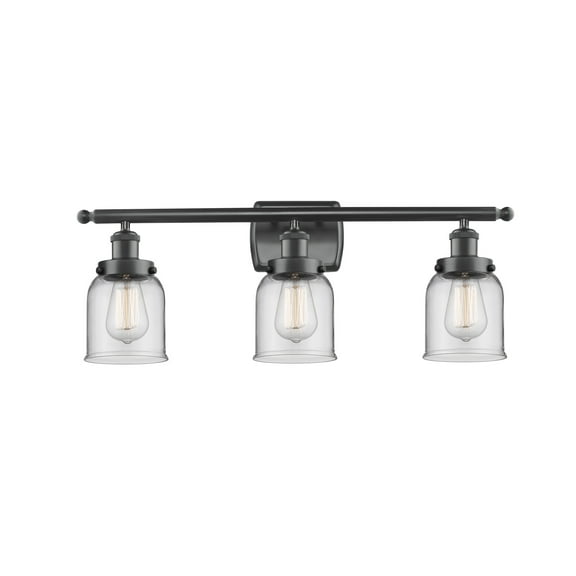 Innovations Lighting 916-3W Small Bell Small Bell 3 Light 26" Wide Vanity Light - Black
