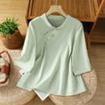 thumbnail image 2 of Sexy Summer Tops For Women 2025 Sexy Tops For Women Halter Neck Wrap Tops Fitted Long Sleeve Shirts For Women Cotton Womens Blouses Plus Size 4X Plain T Shirts For Women Cotton, 2 of 6