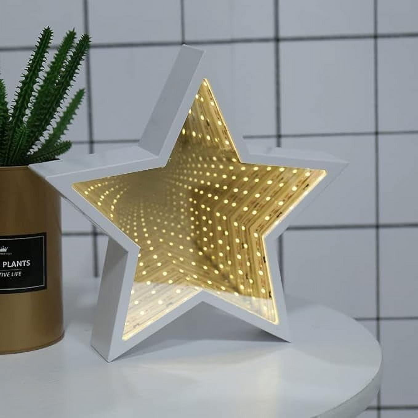 SHANJIA 3D Mirror Night Light, Infinity Mirror Tunnel Light,LED Night Lamp,LED Night Light 3D Mirror Light Tunnel Mirror Light Christmas, for Christmas Party Decoration Home Decor