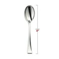thumbnail image 2 of Smarty 4" Shiny Metallic Silver Mini Plastic Disposable Dessert Spoon 960ct, 2 of 6