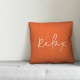 thumbnail image 2 of Creative Products Relax Script Orange 16x16 Indoor / Outdoor Pillow, 2 of 2