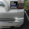 thumbnail image 2 of DistinctInk Custom Bumper Sticker - 3" x 3" Decorative Decal - Black Background - Eat Sleep Hockey Repeat, 2 of 2