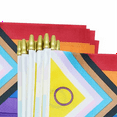 thumbnail image 6 of 50 Pack Intersex Progress Gay Pride Stick Flag Small Mini Rainbow Hand Held LGBTQ Flags,5x8 Inch, 6 of 6