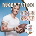 thumbnail image 4 of Autocollant de Tatouage de Rugby Imperméable pour Fans Fête Football Américain Sports, 4 of 8