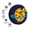 thumbnail image 4 of Honeii PLANETA EN FORMA DE PIZZA Print Tire Covers, Waterproof Anti-UV Sun Snow Rain Tire Covers for Trailers, RV, Camper, SUV, Truck-16 inch, 4 of 6