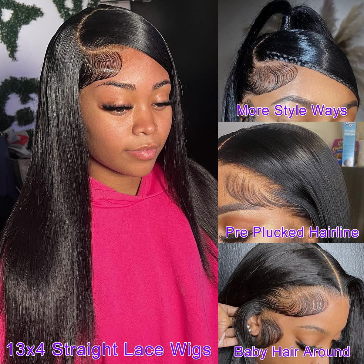 Amazon.com : 360 Lace Front Wigs Human Hair Deep Wave Wigs for Black Women  HD Transparent Glueless Curly Lace Frontal Wigs Pre Plucked with Baby Hair  180% Density (20 Inch, 360 Deep