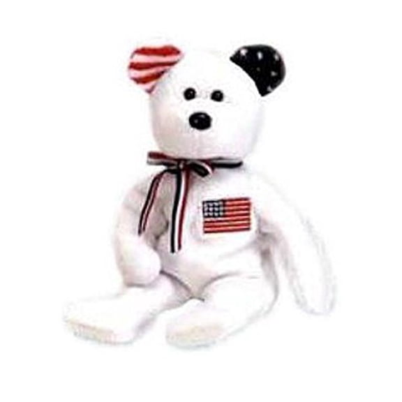 Ty Beanie Babies America the 911 Commemorative Bear - White (Reversed Ears)