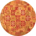 thumbnail image 1 of Ahgly Company Indoor Round Southwestern Orange Country Area Rugs, 7' Round, 1 of 1